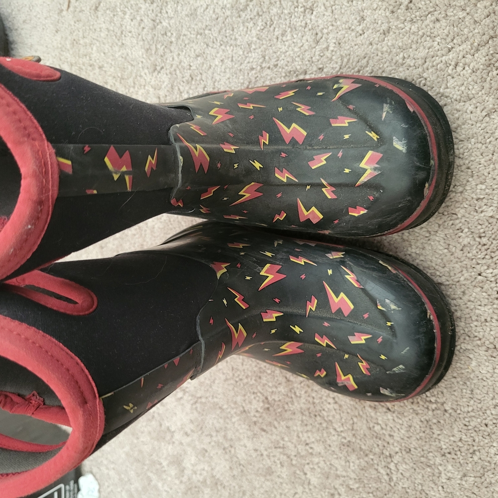 Kids Lightning Bolt Rain Boots